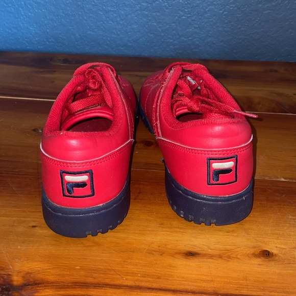 Fila Original Fitness Classic Retro Casual Athletic Shoes Red Size 5 Lace - Picture 6 of 9
